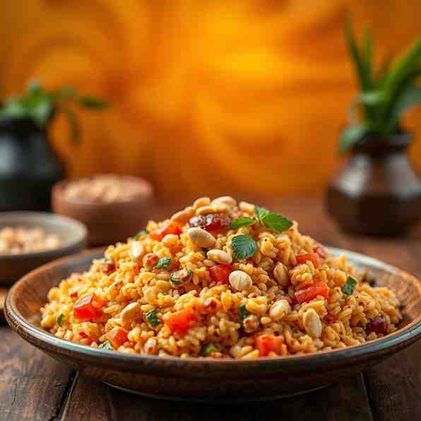 Malian Creamy Peanut Rice - Easy West African Cuisine